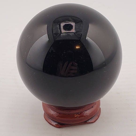 Tree Of Life Obsidian Sphere - Picture 2 of 3